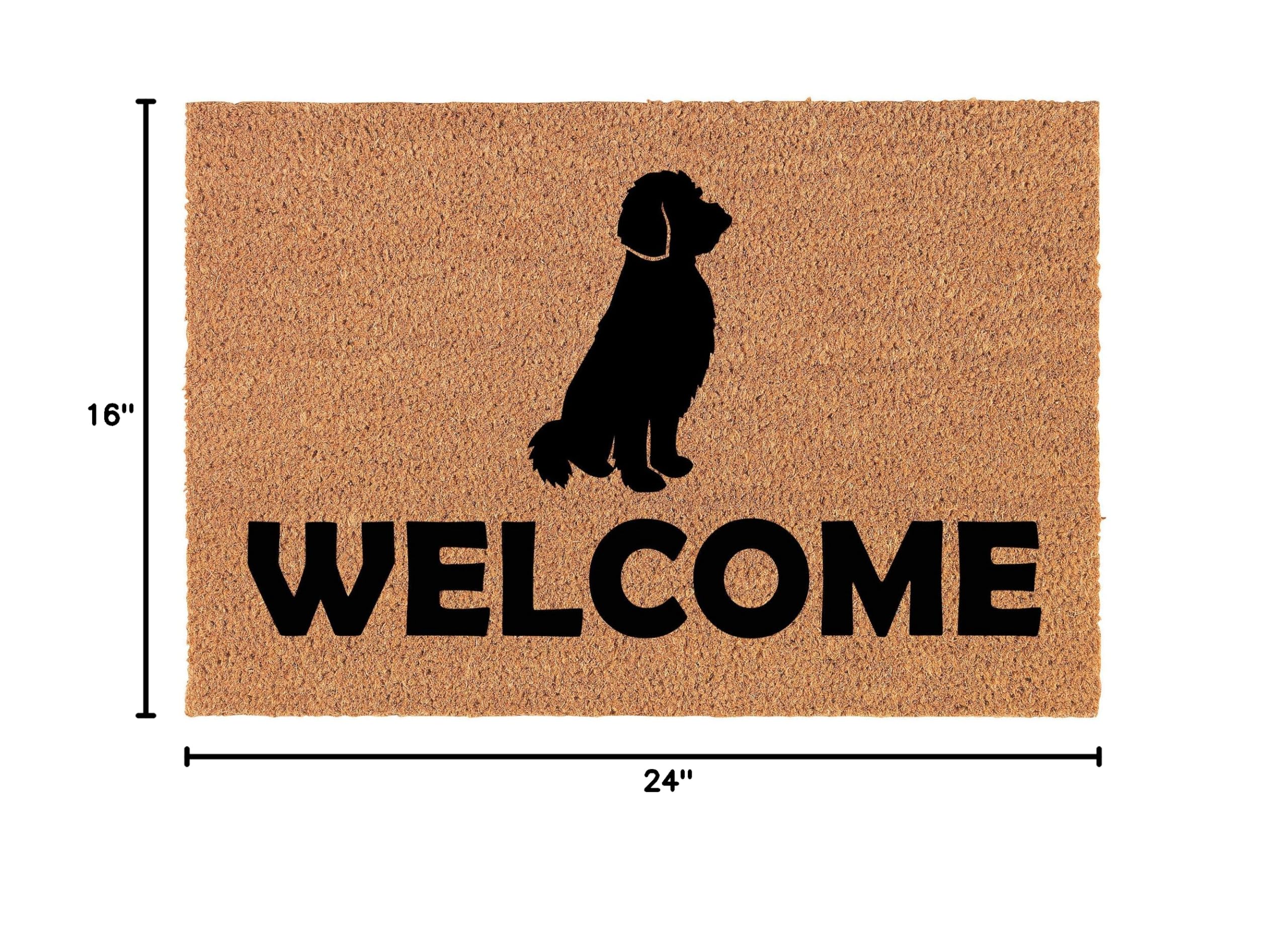 Premium Coir Doormat for Front Door - Natural Coconut Fiber Welcome Mat (24