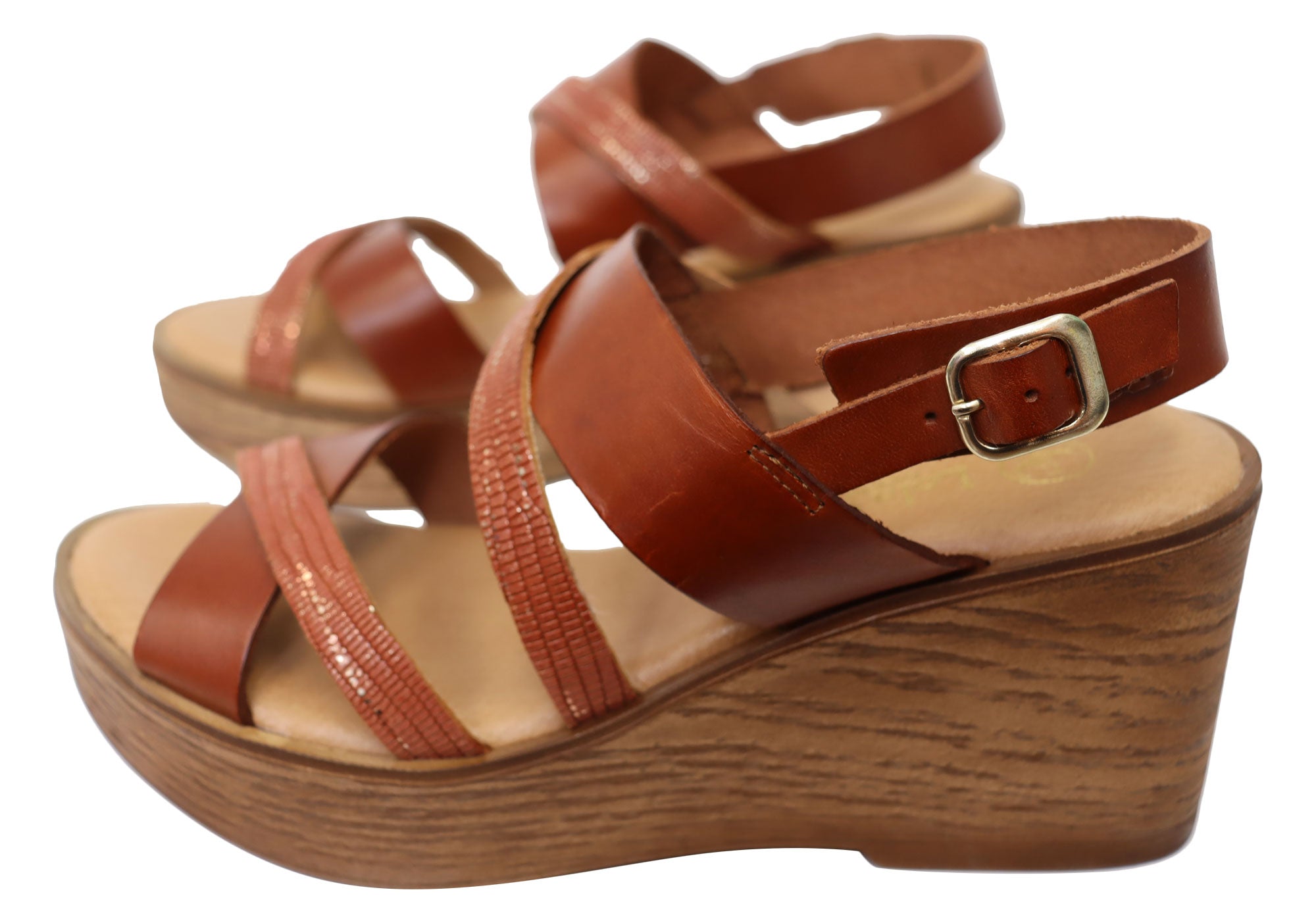 Lola Canales Brooke Women's Spanish Leather Wedge Sandals - Comfortable & Stylish for Summer, Beach, and Casual Outings