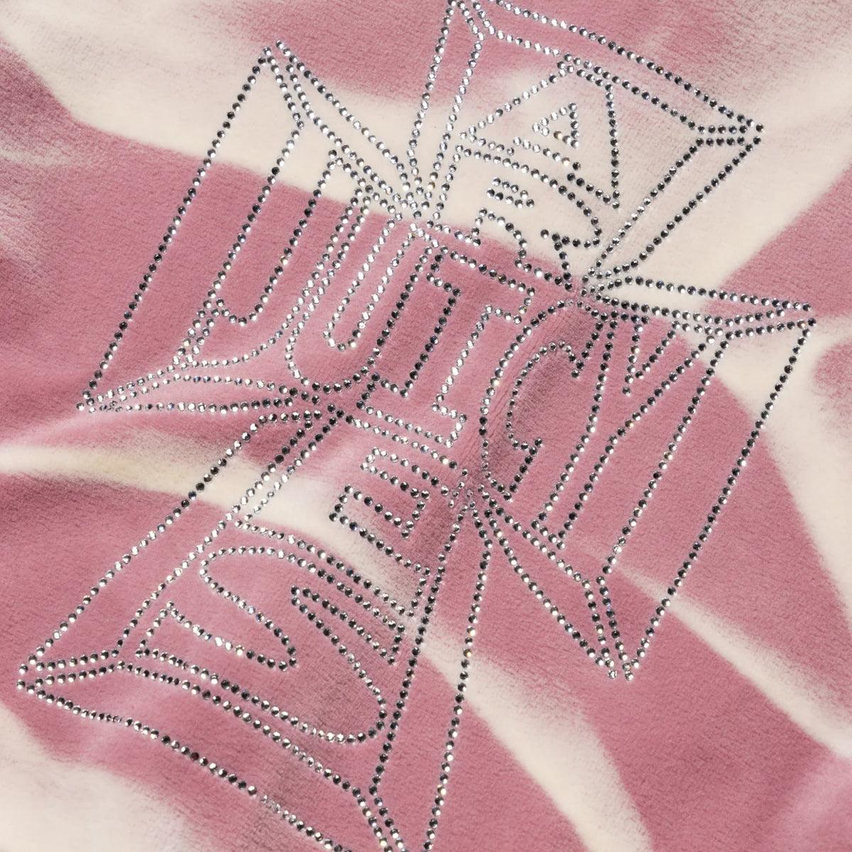Juicy Couture Tie Dye Velour Bodysuit for Women - Soft Pink One-Piece Jumpsuit | Lounge Wear, Yoga Outfit & Casual Street Style Fashion