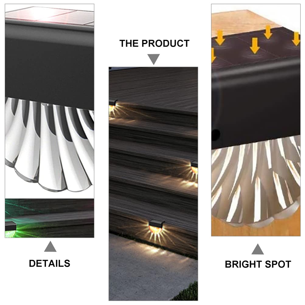 ULTECHNOVO Solar Outdoor Lights 2 Pack - Waterproof Motion Sensor Deck Lights for Steps, Walls, Porch, Garden, Fence & Patio - Solar Powered Landscape Lighting for Home Security & Pathway Illumination