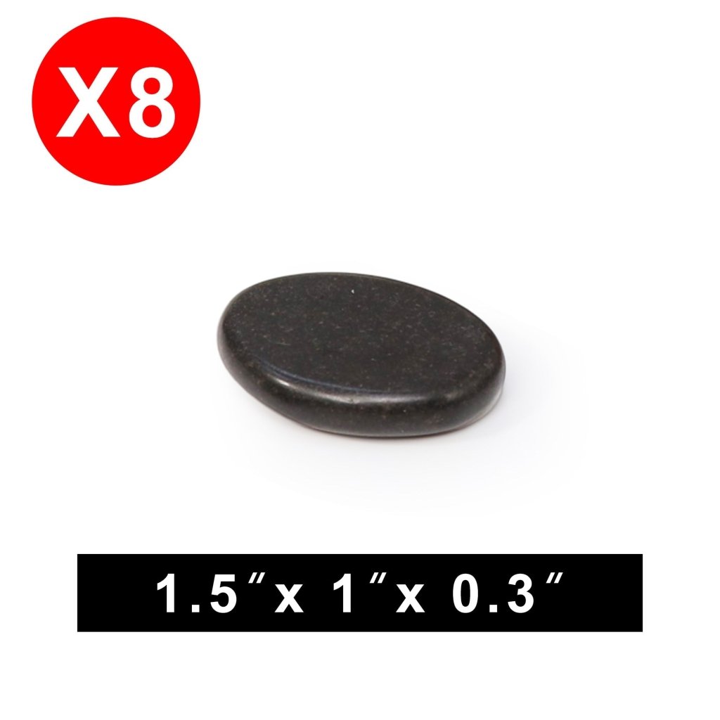 Professional Basalt Hot Stone Massage Set - 8 Piece Toe Therapy Kit (1.5