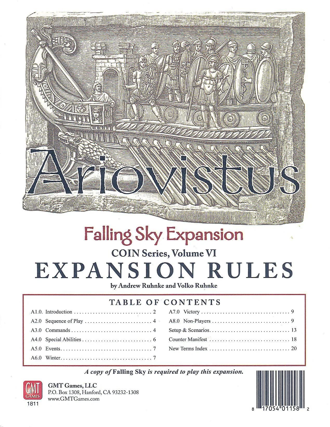 GMT Games Falling Sky: Ariovistus Expansion - Historical Board Game for Strategy Lovers | Perfect for Game Nights & Historical Reenactments