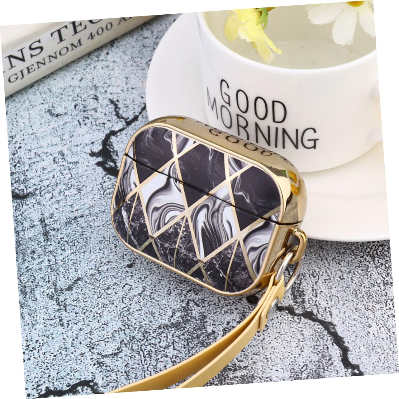 Jojofuny Protective Headset Case - Anti-Fall Electroplated Cover for Earphones & Charging Case | Travel, Gym & Daily Storage Solution