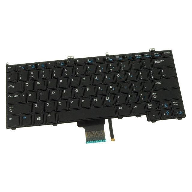 Dell Latitude E7420 E7240 E7440 Backlit Keyboard (RXKD2 NSK LDABC) - Black | Replacement Laptop Keyboard for Business & Office Use