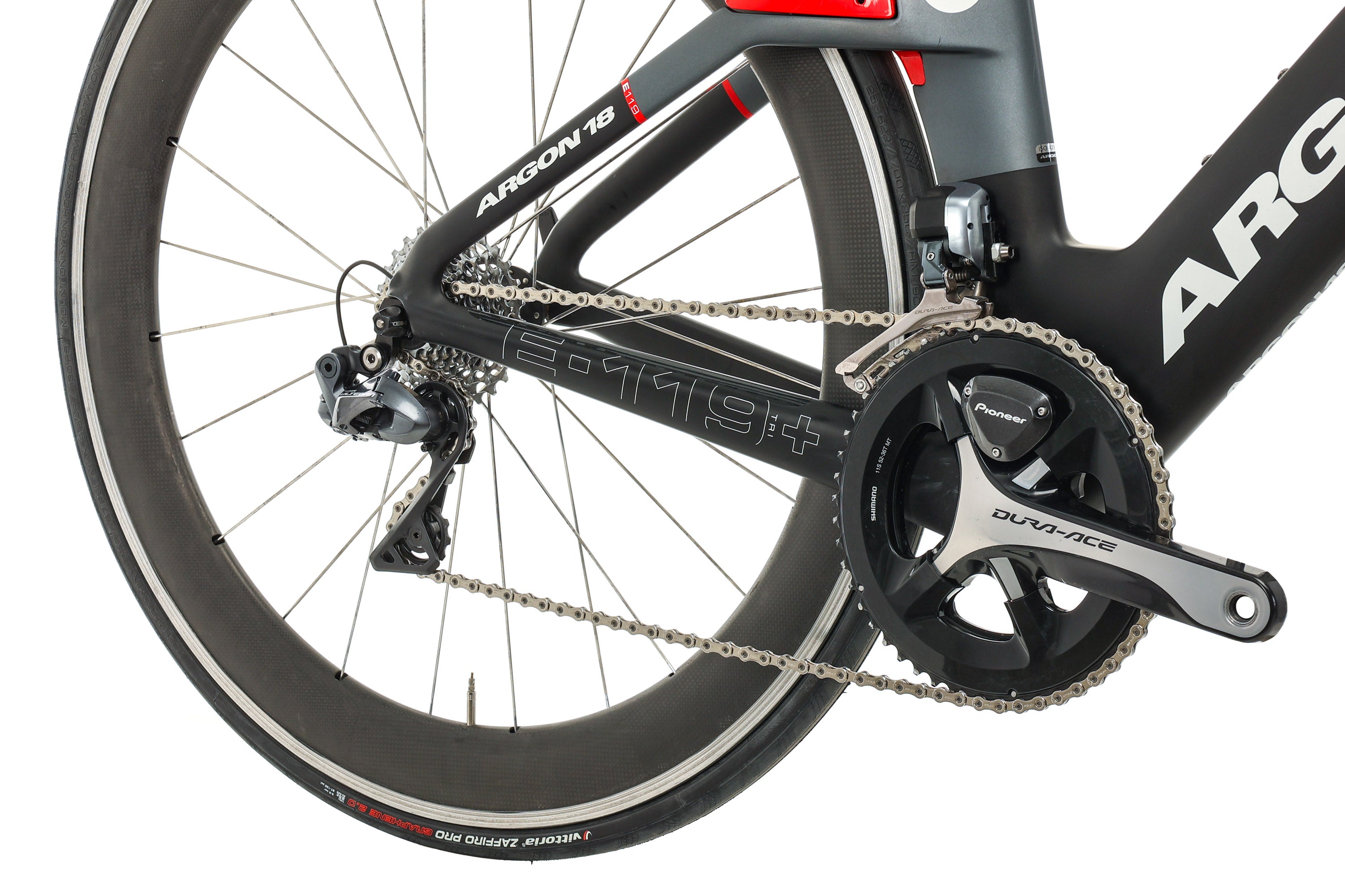 Argon 18 E-119+ Triathlon Bike - Carbon Frame, Shimano Ultegra, Aero Wheels - Medium Size (2018 Model) | Perfect for Ironman Races & Long-Distance Triathlons