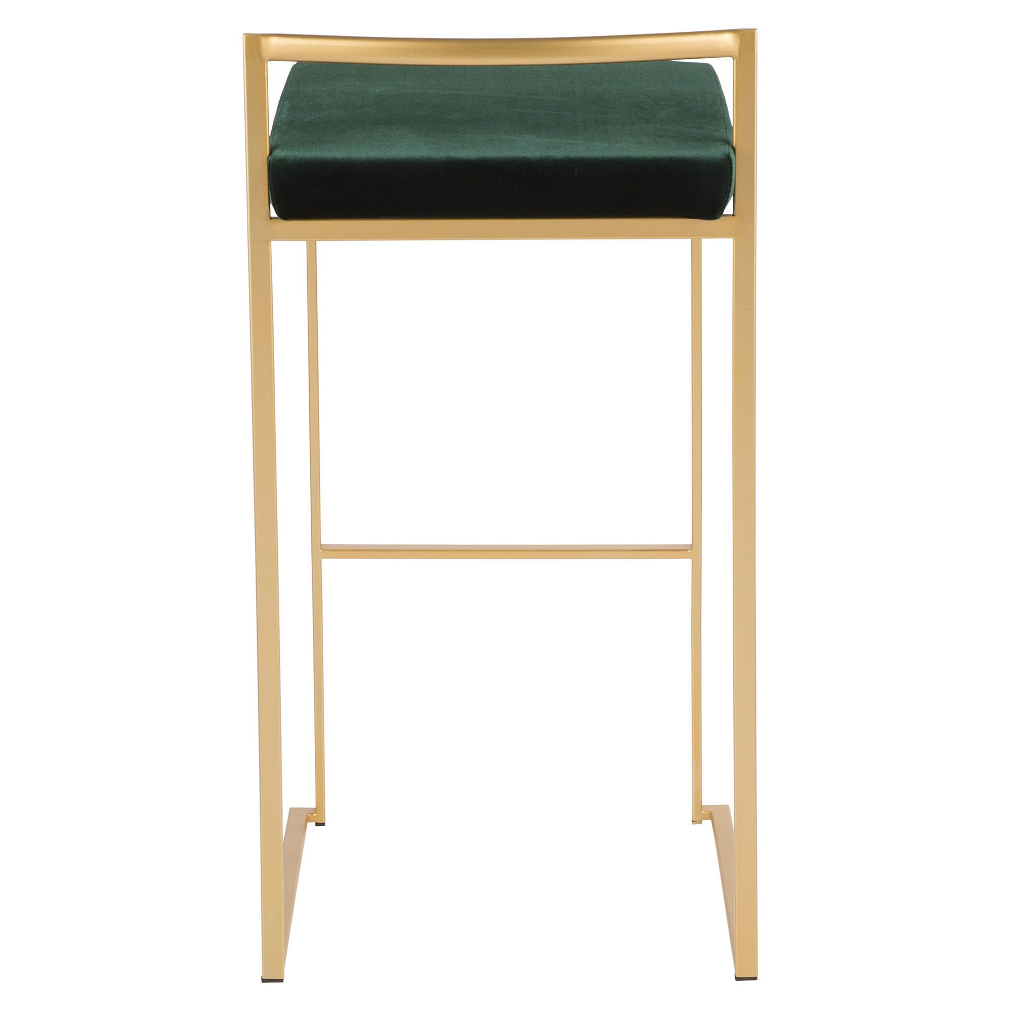 Fuji Stacker Bar Stool Set of 2 - Modern & Durable Bar Chairs for Home, Kitchen Island, or Commercial Use - Perfect for Bars, Restaurants, and Entertainment Spaces