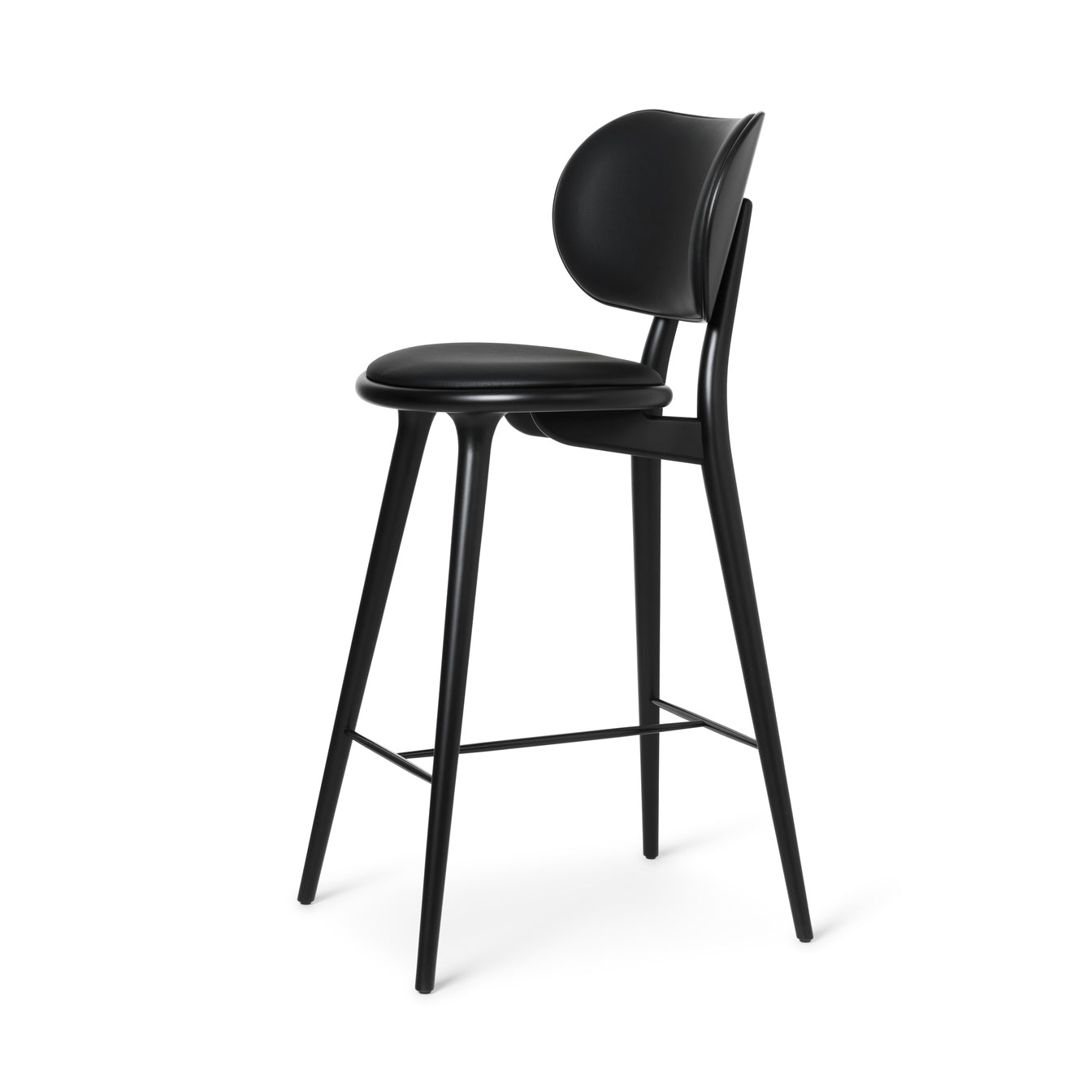 Modern High Stool with Backrest - Ergonomic Bar Stool for Kitchen Island, Breakfast Nook & Home Office - Durable & Comfortable by Mater