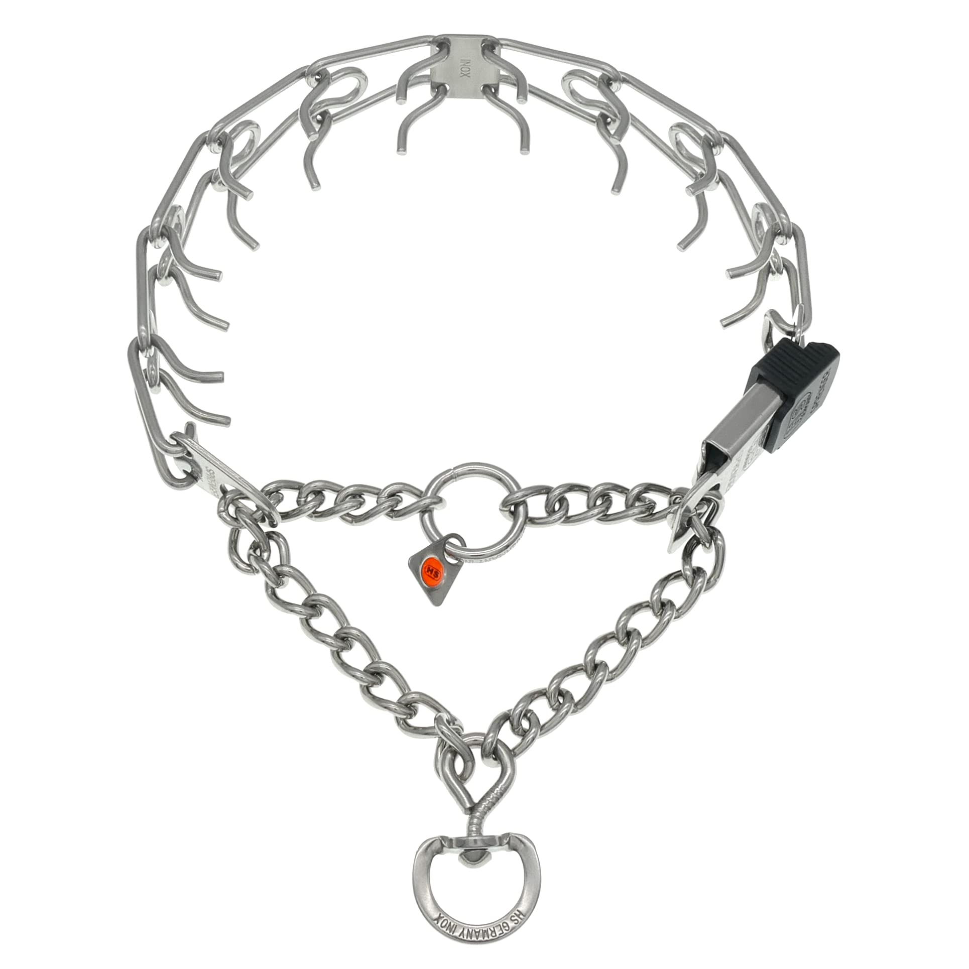 Premium Herm Sprenger Stainless Steel Dog Training Collar with Quick-Release ClicLock Buckle - Adjustable for Small, Medium & Large Dogs (23in x 3.2mm) | Durable German-Made Pet Accessory for Daily Walks, Obedience Training & Outdoor Adventures
