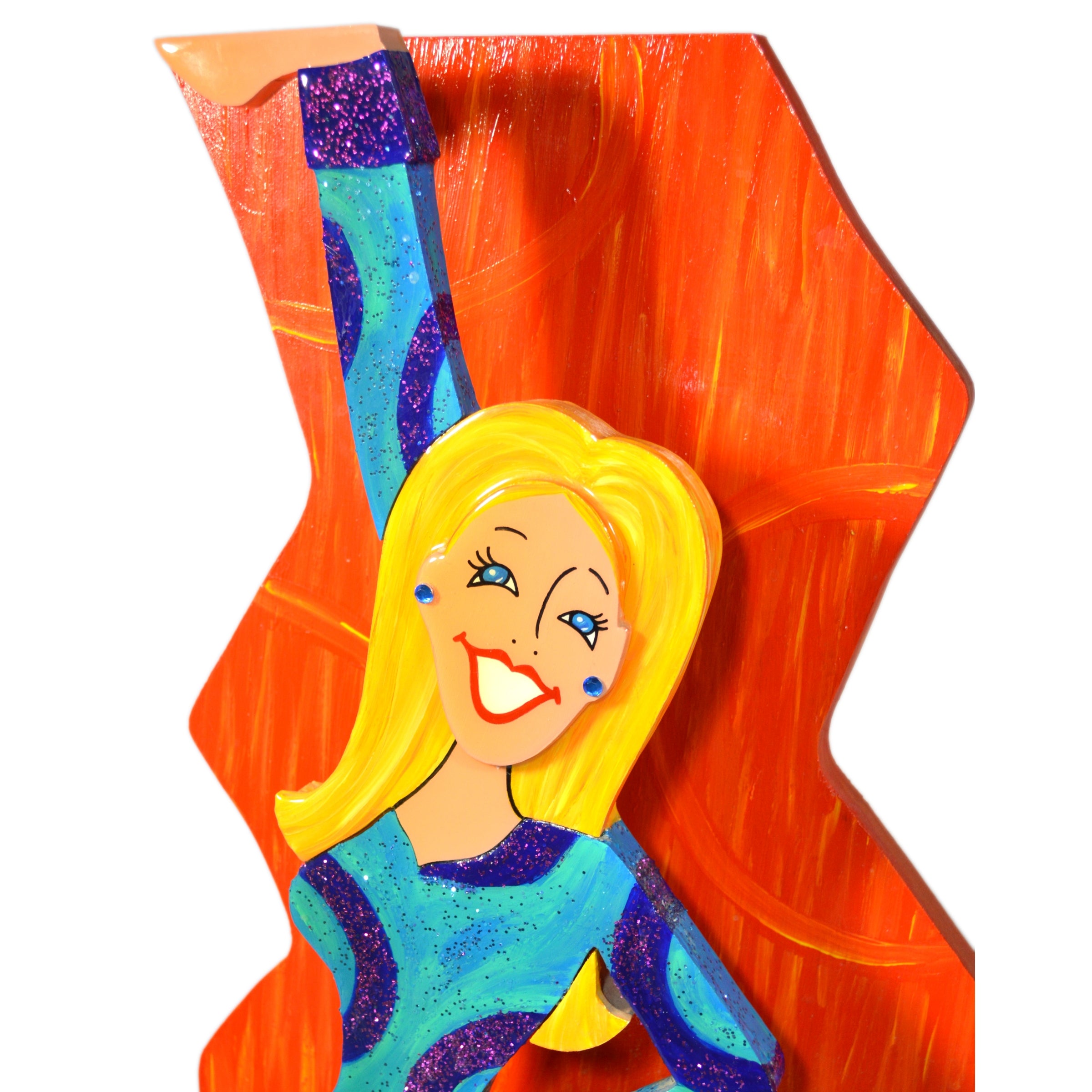 Original 3D Art DIVA TABLE - Signed & Numbered DEBBIE BROOKS #1 Sassy Girls Collection - Unique Home Decor for Living Room, Bedroom or Office Display