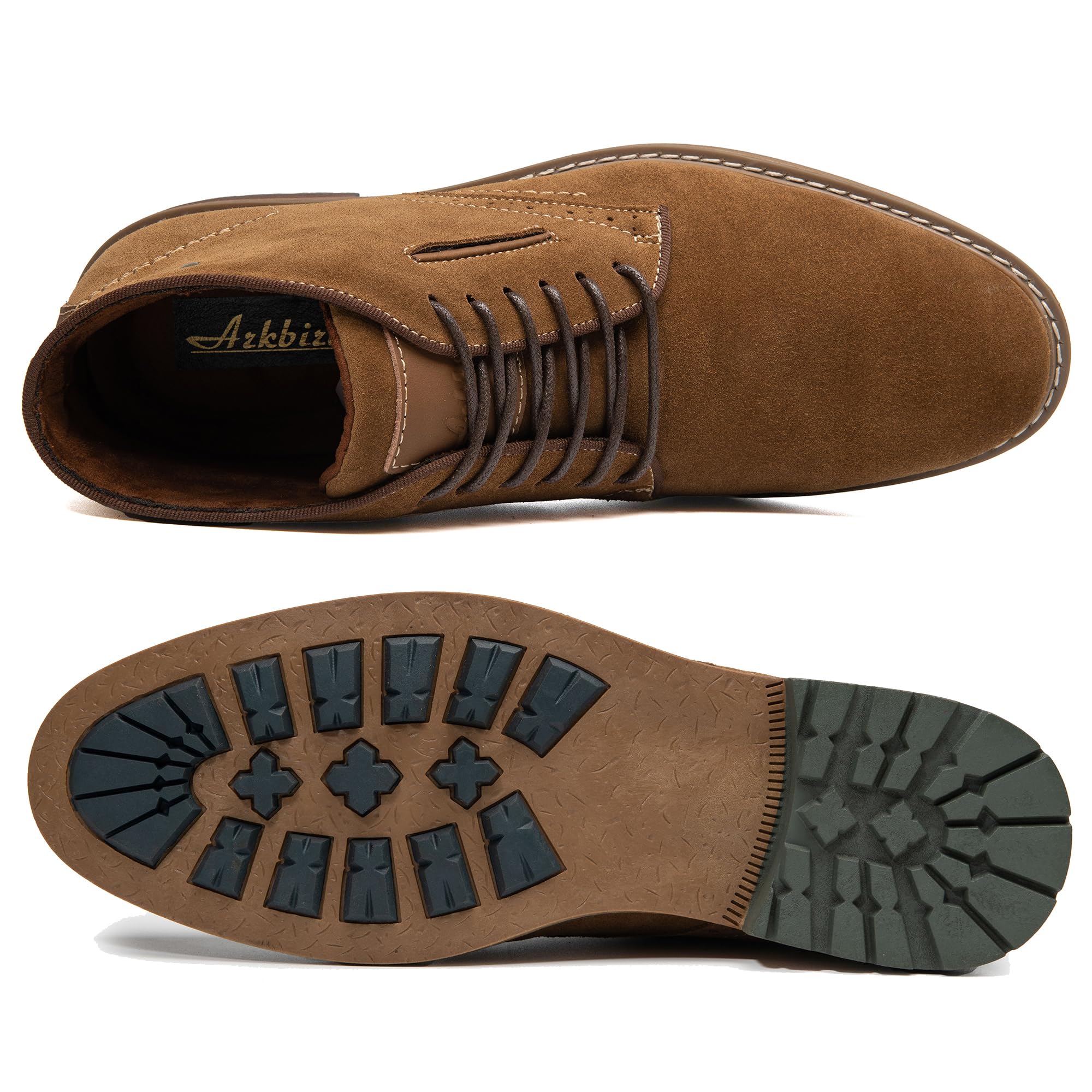 Arkbird Men's Leather Oxford Dress Boots - Premium Formal & Casual Boots for Business, Office, and Everyday Wear