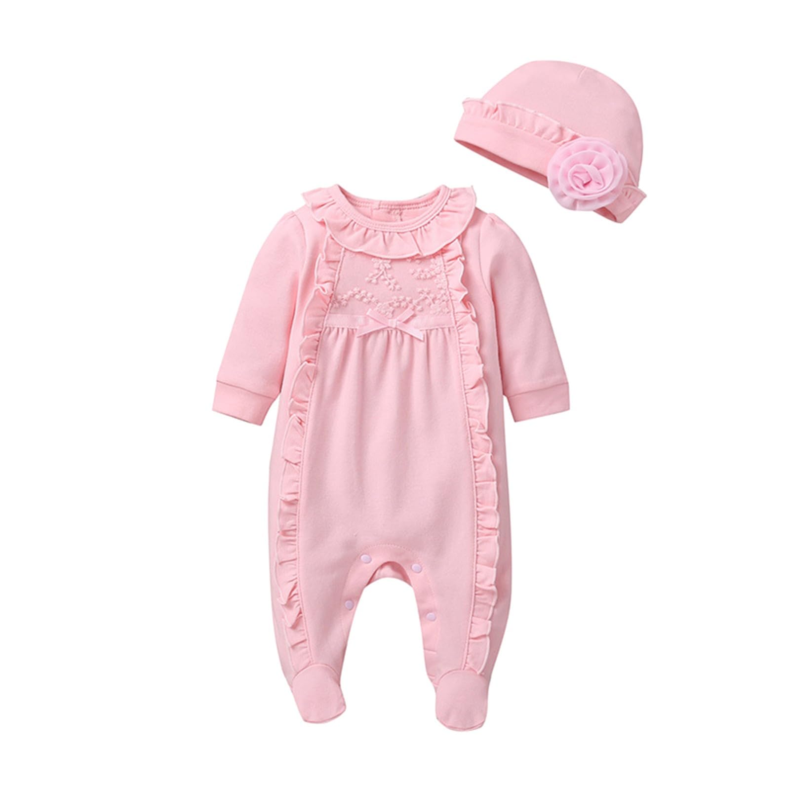 Kapsrqst Baby Romper - Long Sleeve Jumpsuit for Newborn Boys & Girls | Soft Cotton Infant Clothing & Blanket for Playtime, Photos & Daily Comfort