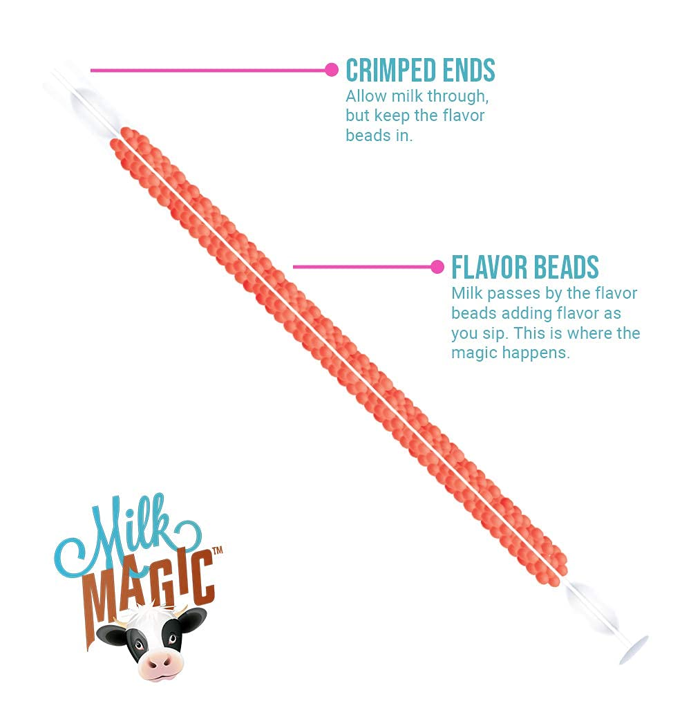 Milk Magic Chocolate Flavoring Straws - 24 Pack | Fun & Tasty Milk Straws for Kids, Parties, and Snacks | Perfect for School Lunches, Desserts, and Family Gatherings