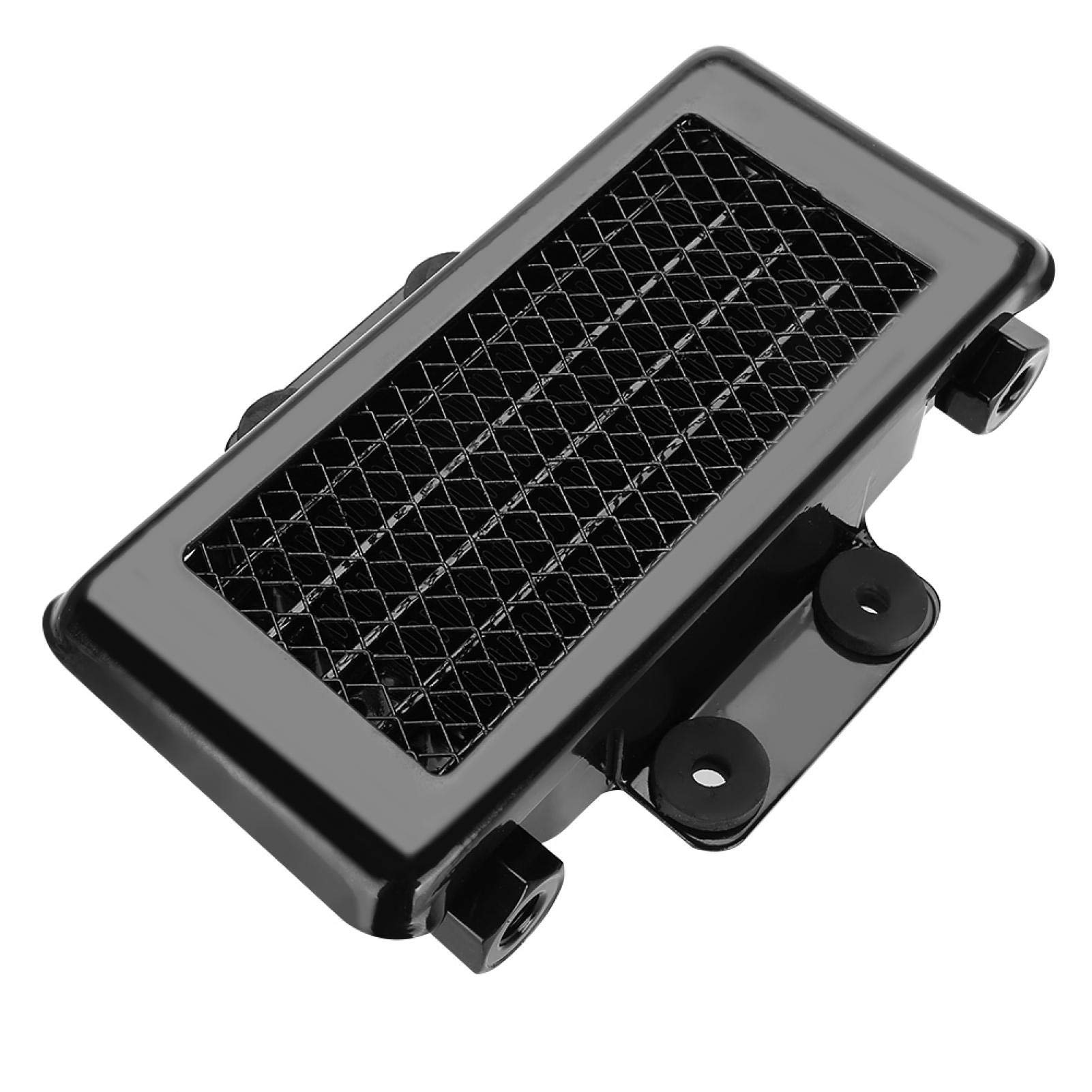 Yctze Aluminum 65ml Engine Oil Cooler Radiator for 100CC-250CC Motorcycles, Dirt Bikes & ATVs - Silver/Black - GY6 Oil Cooler | Improves Engine Cooling & Performance for Off-Road Riding & Racing