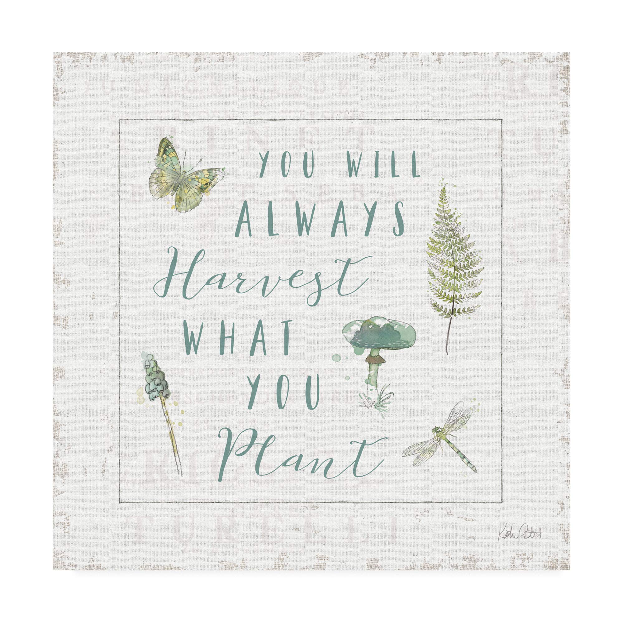 Trademark Fine Art - The Forest V Harvest by Katie Pertiet - 18x18 Inch Wall Art - Nature Landscape Painting for Living Room, Bedroom & Office Decor