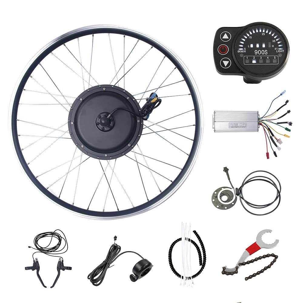48V 1500W Electric Bike Conversion Kit - LECHEN Brushless Gearless Front Wheel Hub Motor with KT LCD Display | Perfect for Commuting, Off-Road & Urban Cycling