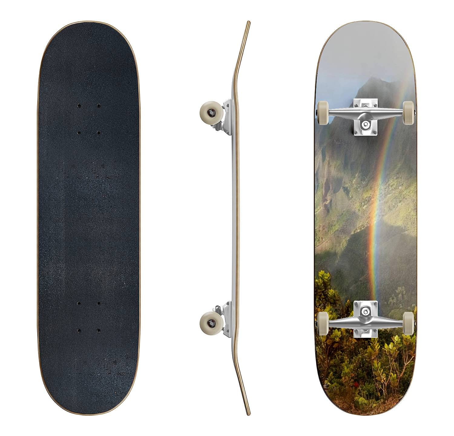Best Classic Concave Skateboard & Longboard for Beginners & Pros - Durable Surf Style Deck for Extreme Sports - Perfect Teen Gift for Skateboarding, Cruising & Downhill Riding