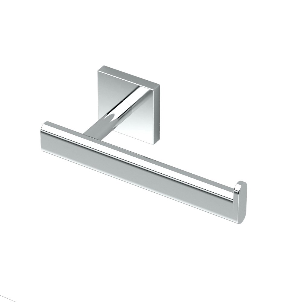 Gatco 4053 Elevate Euro Chrome Tissue Holder - Modern Bathroom Tissue Box Cover for Home & Office Decor