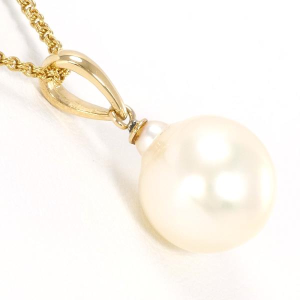 18K Yellow Gold Pearl Necklace for Women - Elegant Luxury Jewelry Gift for Wedding, Anniversary & Special Occasions