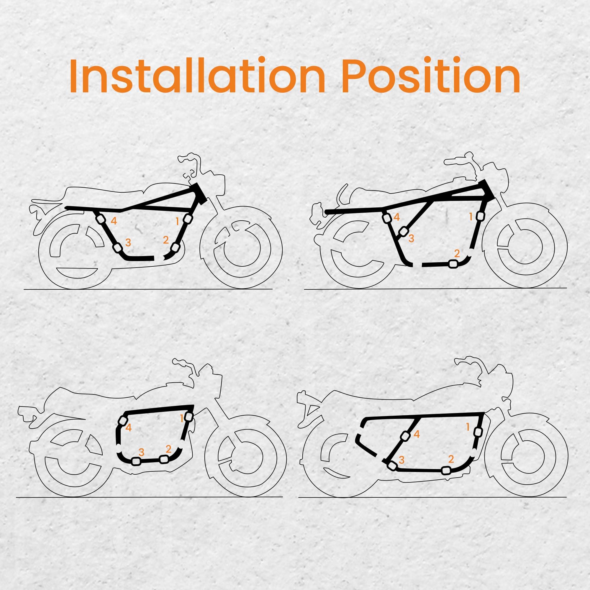 Universal Sidecar U-Clamp Frame Mount Struts Kit for Harley - Heavy Duty Motorcycle Sidecar Installation Accessories | Perfect for Touring, Custom Builds & Adventure Riding