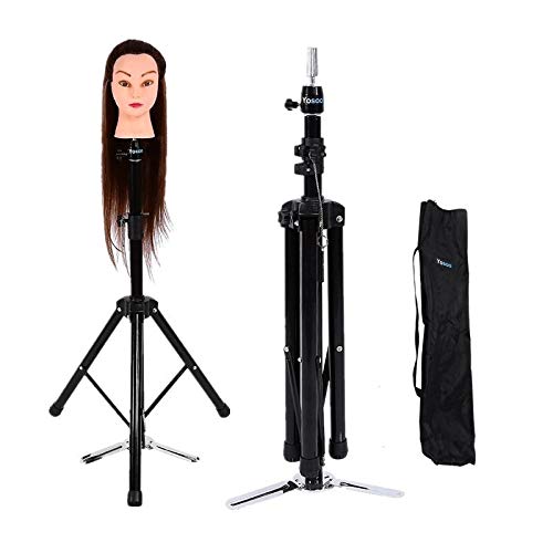 Adjustable Wig Stand Mannequin Tripod - Professional Hairdressing Training & Styling Supplies for Wigs - Perfect for Salon, Home Use & Cosplay Accessories