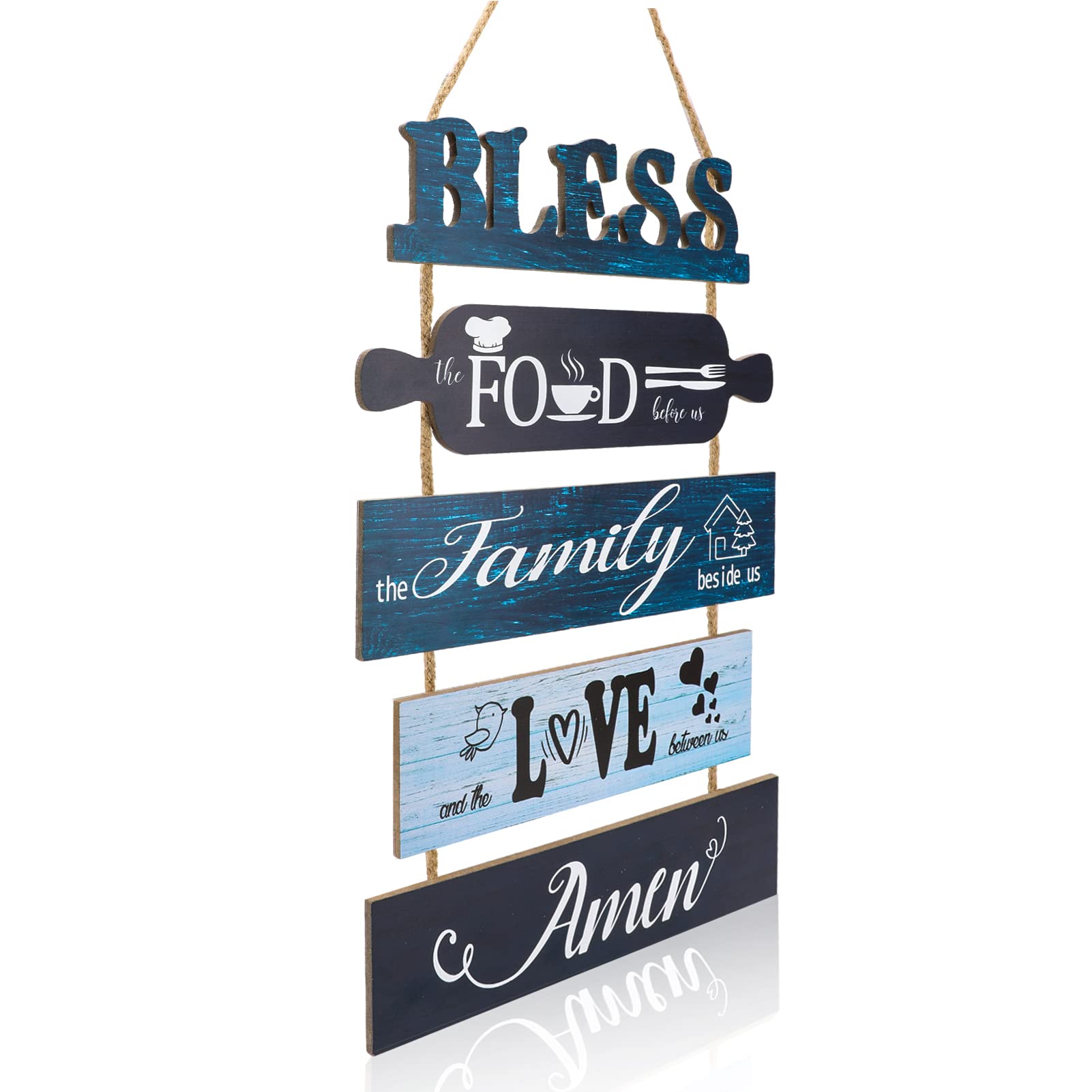 Farmhouse Kitchen Wall Decor - Rustic Wood Sign for Dining Room & Home