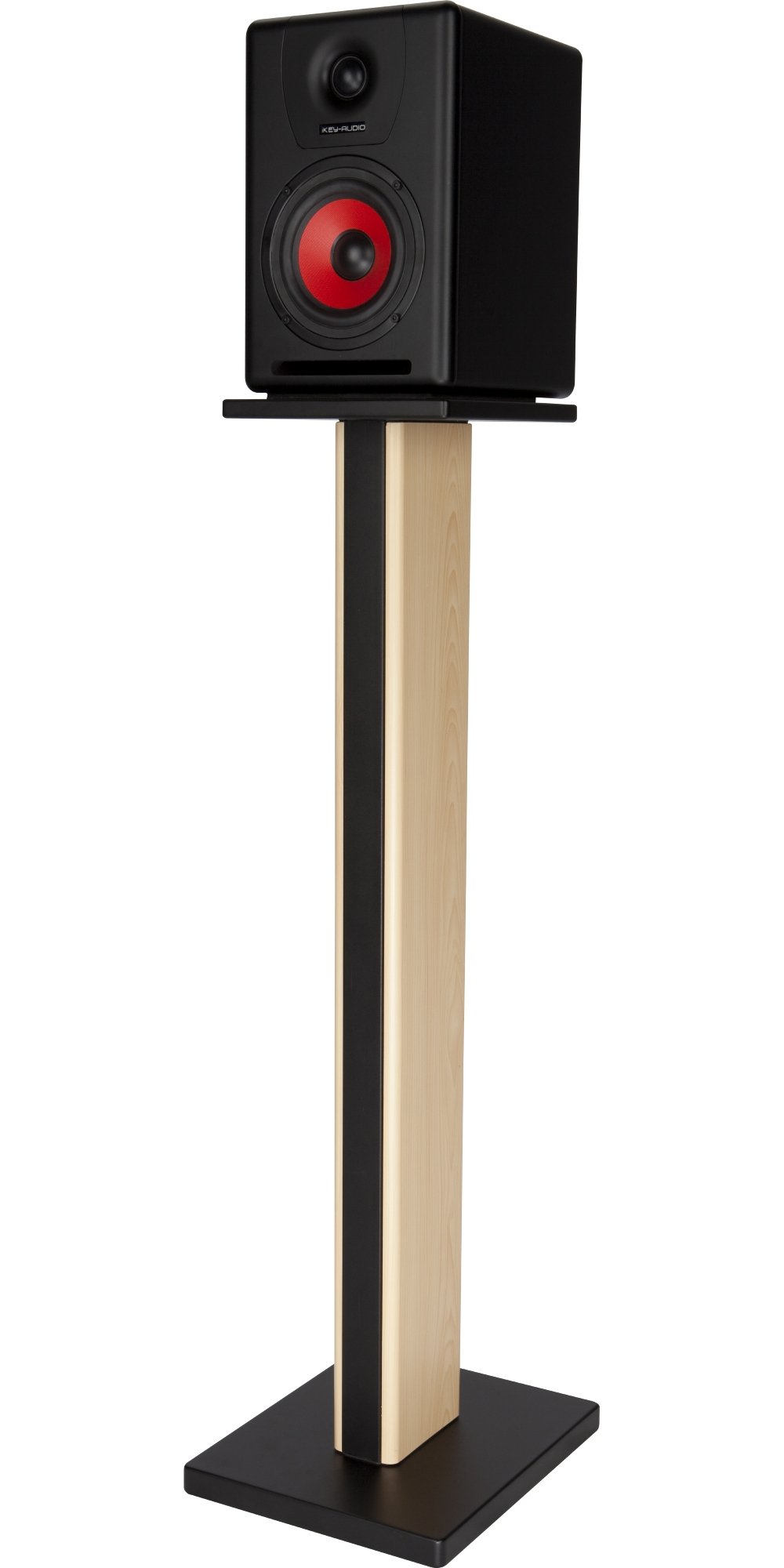 DR Pro Maple Wood Studio Monitor Stands (Pair) - Premium Acoustic Isolation Pads for Speakers - Perfect for Home Studios, Recording & Mixing Setup