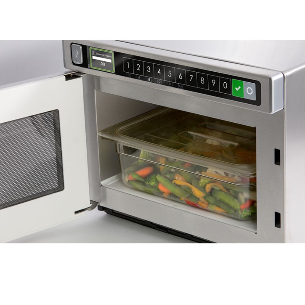 Amana HDC212 0.6 Cu Ft Commercial Microwave Oven - Heavy Duty, Touch Control Panel, 208/240V - Perfect for Restaurants, Cafes & High-Volume Kitchens
