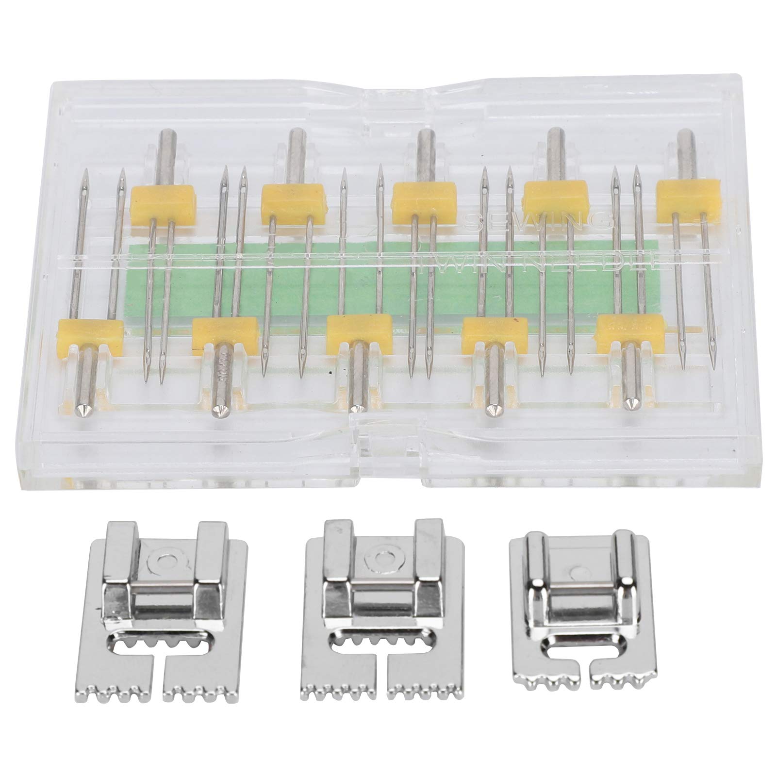 Jeanoko Double Twin Needles for Sewing Machine - Premium Stainless Steel Twin Needles with Long Lifespan | Perfect for Quilting, Embroidery & Heavy Duty Sewing Projects