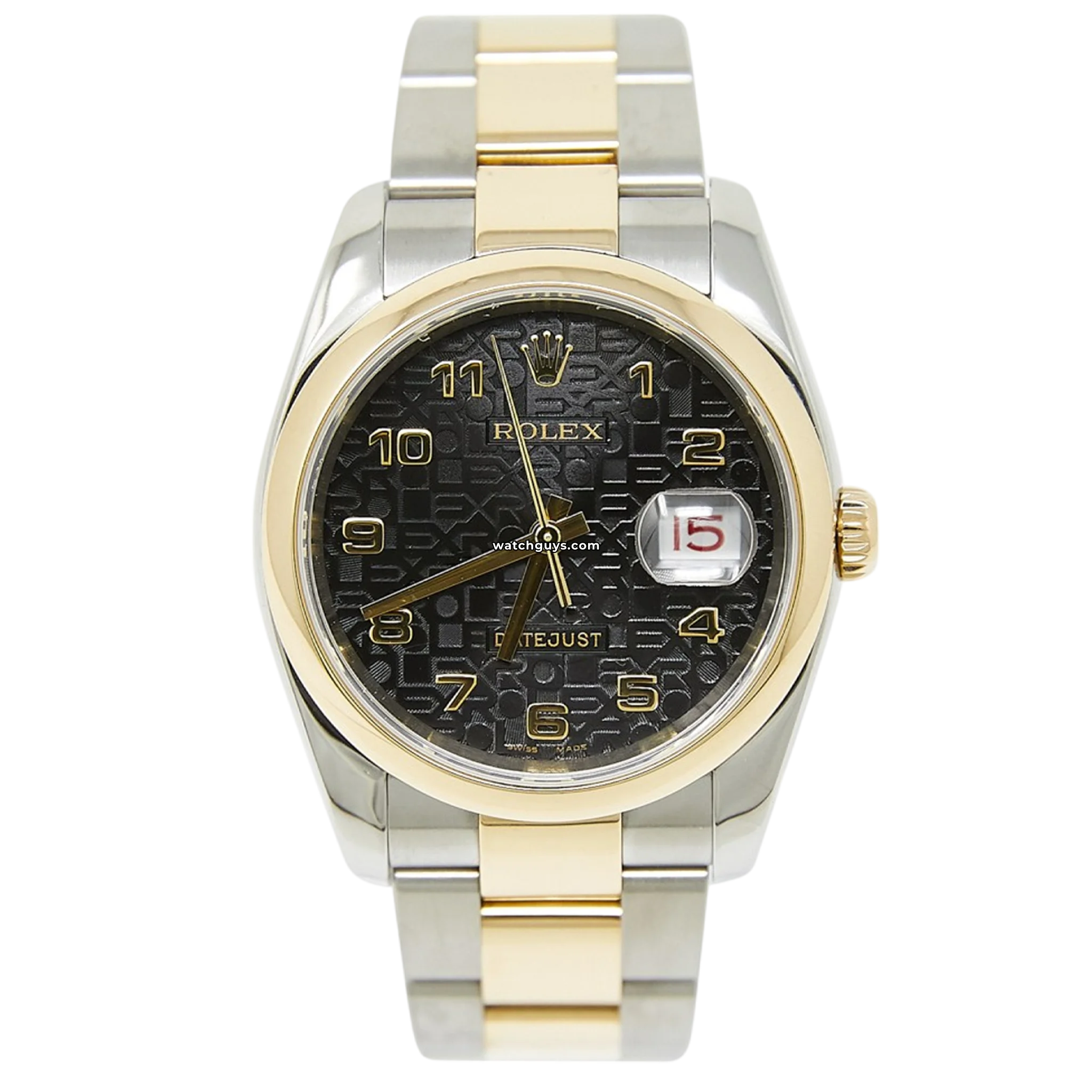 Authentic Rolex Datejust 116203 Men's Watch - Black Dial with Arabic Numerals, Jubilee Bracelet | Luxury Dress Watch for Business & Formal Occasions