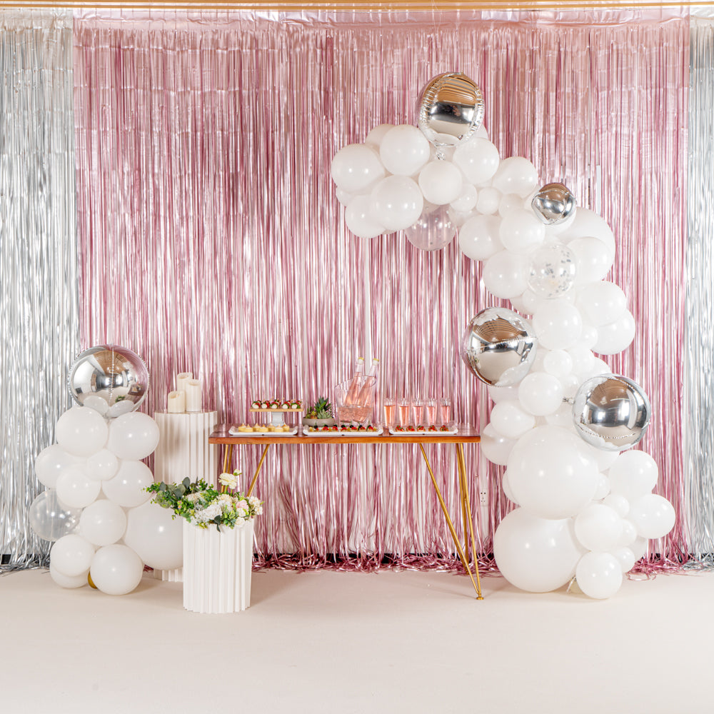 Balloonify White and Silver Balloon Arch Garland Kit - 125 Pieces for Party Decorations | Perfect for Weddings, Birthdays & Baby Showers