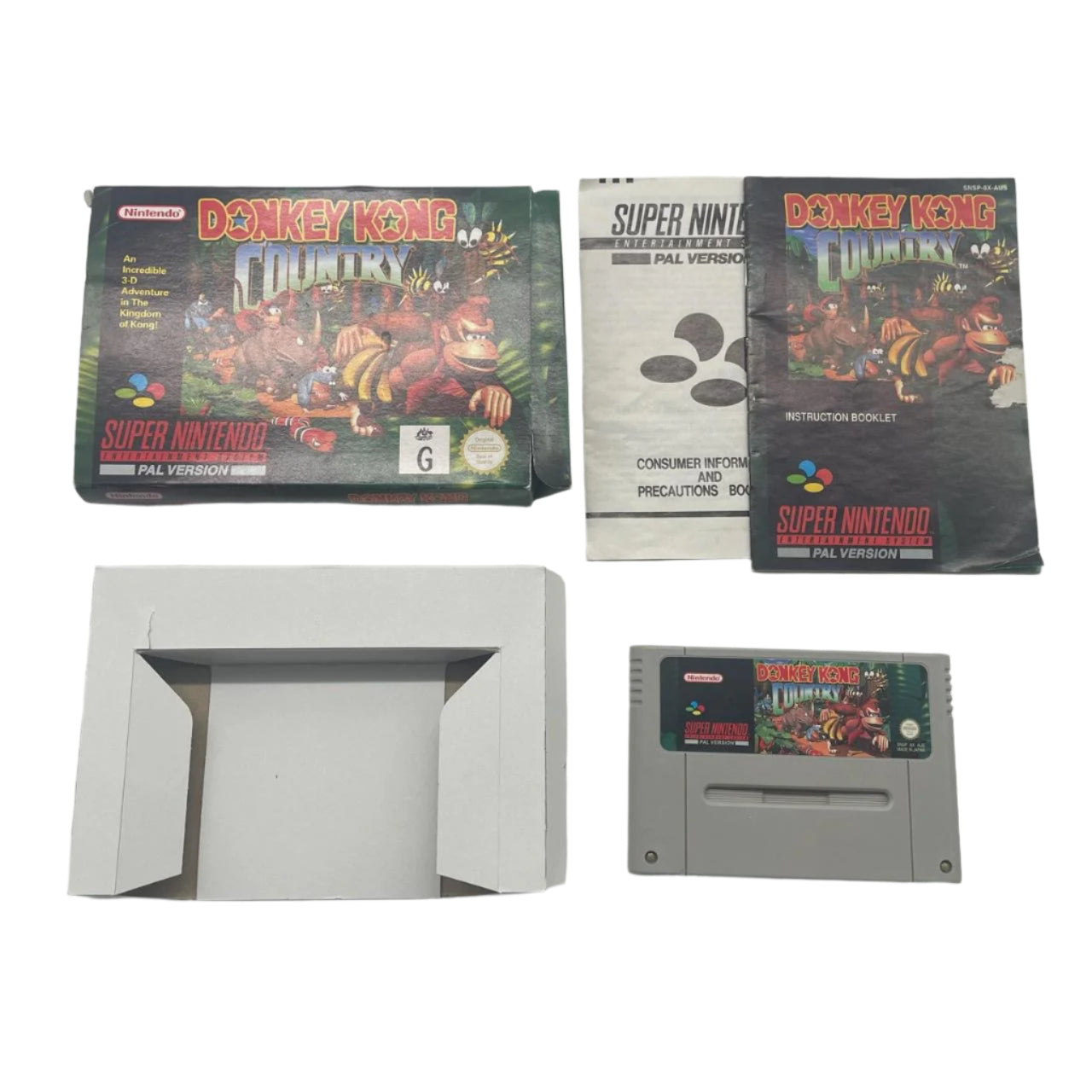 Donkey Kong Country Complete SNES Game - Super Nintendo PAL Version | Retro Gaming, Collector's Item, Gift for Gamers | Perfect for Nostalgic Play & Display