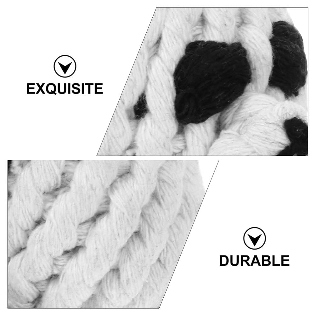 2 Pack Panda Shaped Dog Chew Toys - Durable Cotton Rope Chewing Toys for Small & Medium Dogs, Cat Teeth Cleaning Toy - Fun Interactive Pet Chew Toys for Puppies & Kittens - Perfect for Teething, Dental Care & Playtime