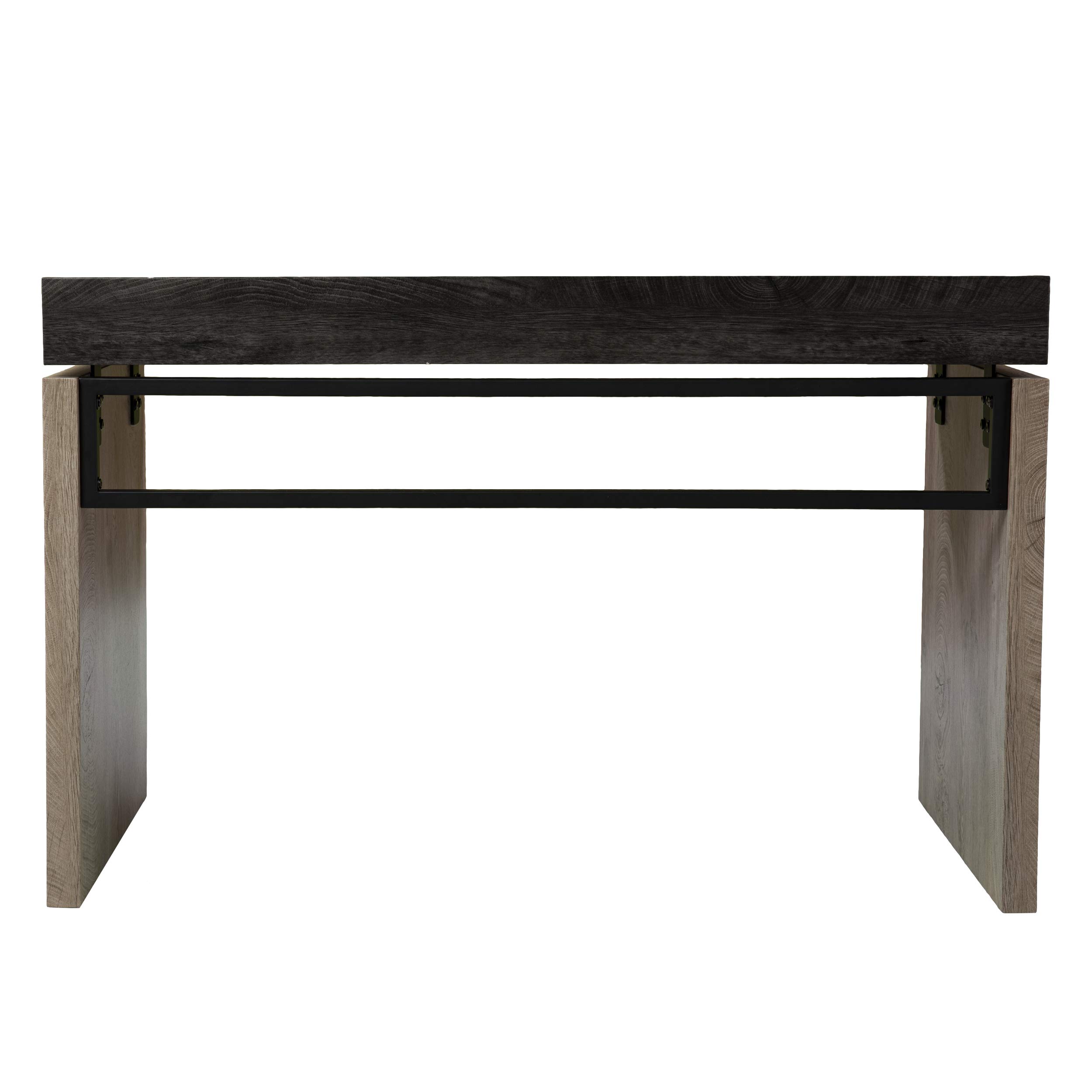 SEI Furniture Hapsford Writing Desk - Black & Natural Wood Home Office Desk for Small Spaces | Study Desk, Computer Desk for Bedroom & Home Office