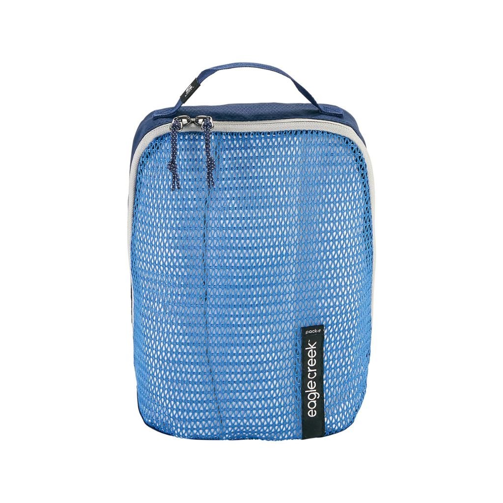 Eagle Creek PACK IT REVEAL Cube S - Aizome Blue/Grey Travel Organizer for Clothes & Accessories | Perfect for Suitcase, Backpack & Carry-On Luggage Organization