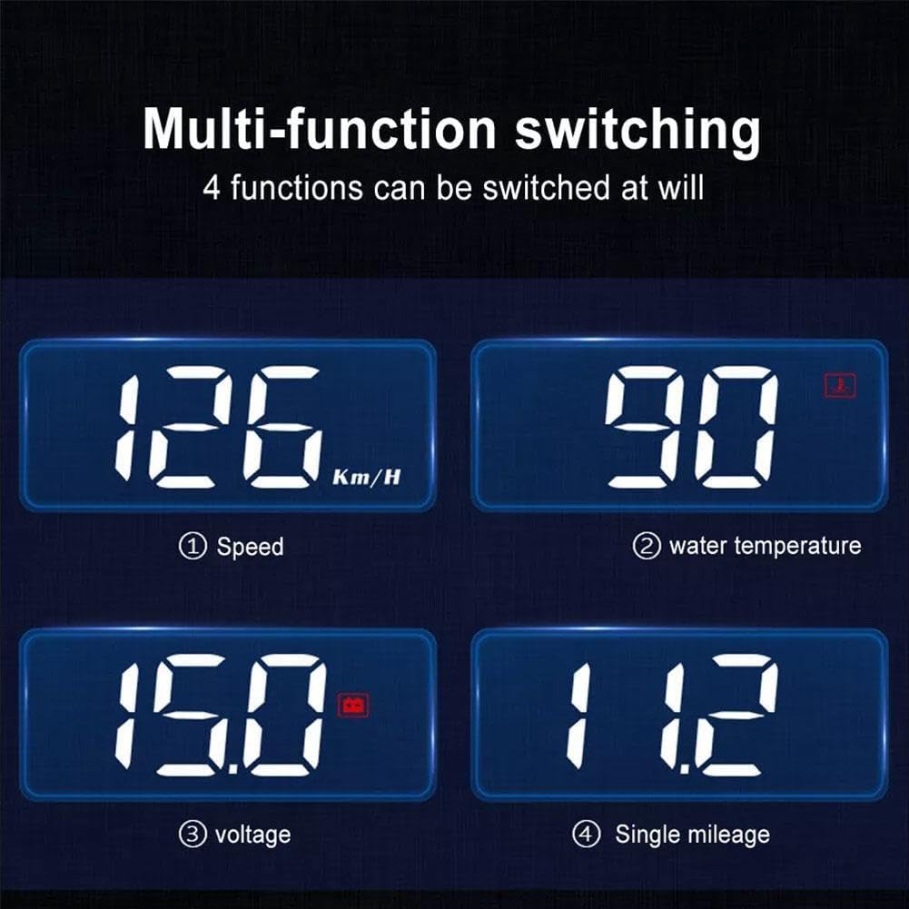 Car OBD2 GPS Head-Up Display (HUD) - Digital Speedometer Projector for Vehicles | Real-Time Speed & Navigation | Perfect for Night Driving & Performance Monitoring