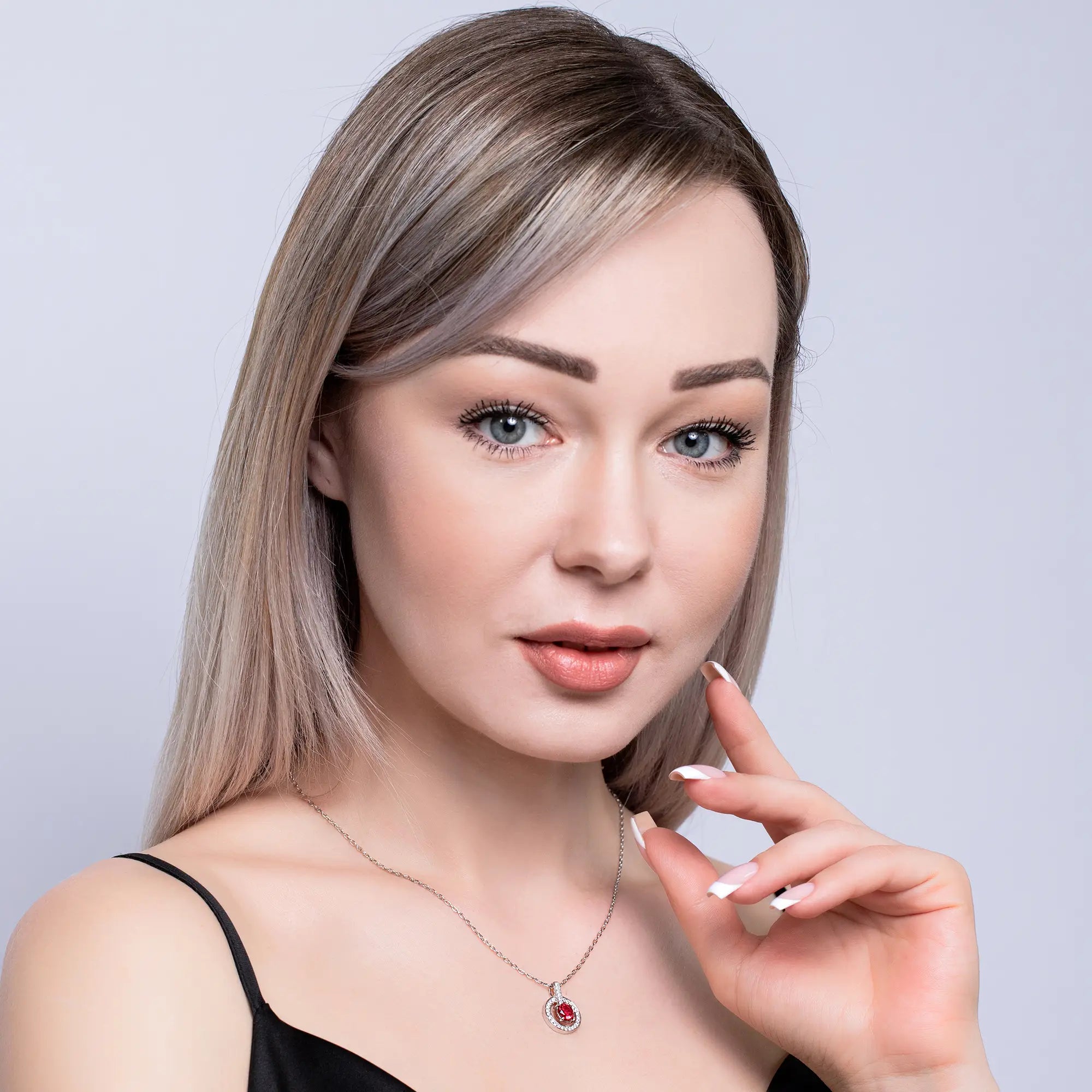 Floating Gemstone Necklace - Dainty Adjustable Jewelry for Women | Perfect for Weddings, Date Nights & Special Occasions