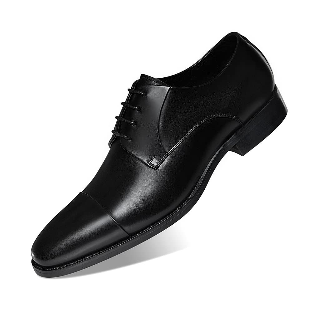 GIFENNSE Men's Genuine Leather Oxford Dress Shoes - Classic Formal Business Shoes for Men - Perfect for Weddings, Office & Special Occasions
