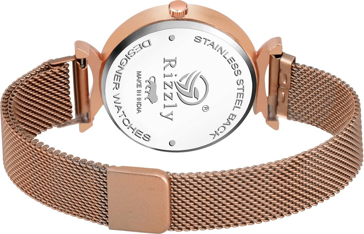 Septem Women's Analog Wrist Watch with Embellished Dial & Stainless Steel Wrap-Around Strap - Elegant Fashion Accessory for Office, Party and Daily Wear