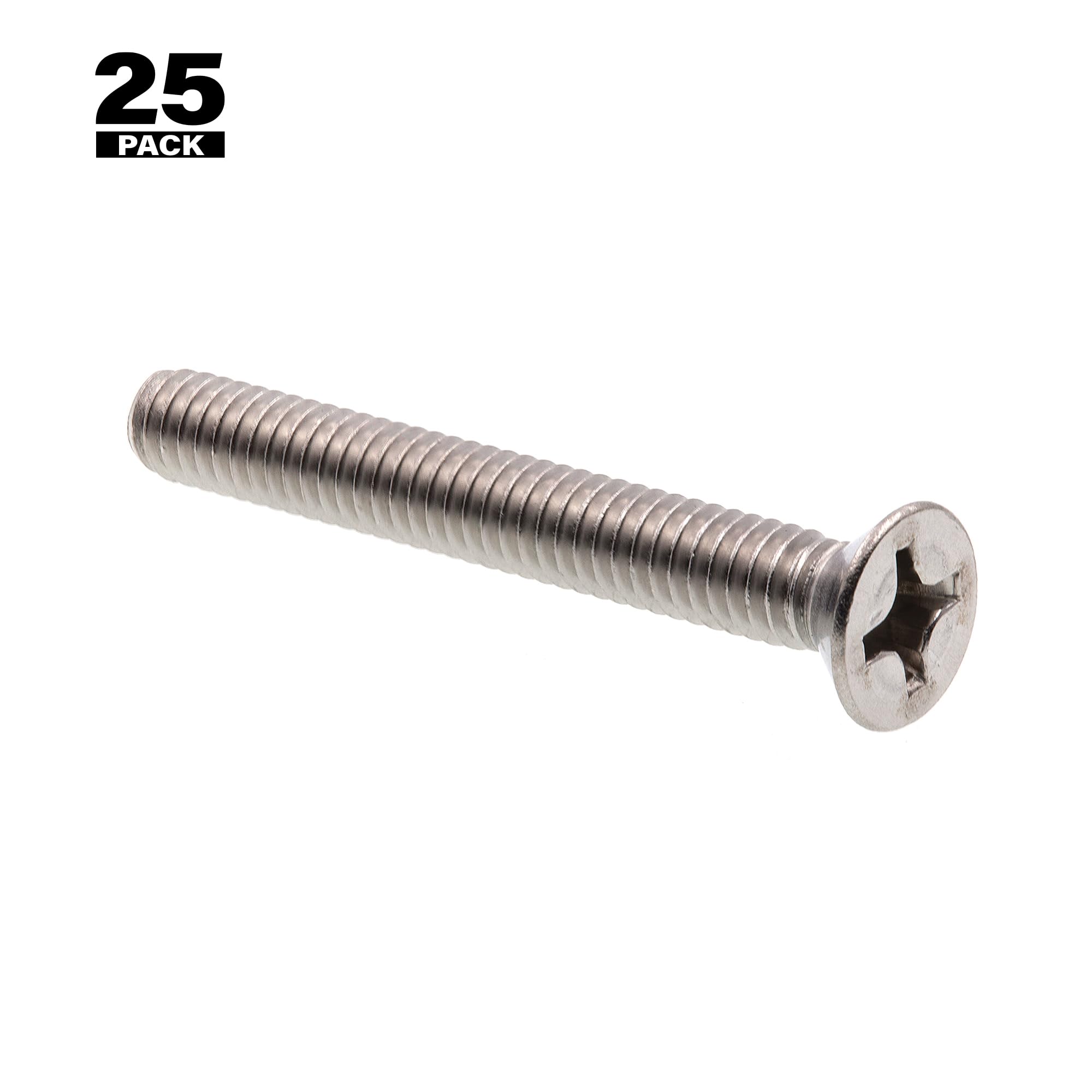 Prime-Line 9001658 Flat Head Phillips Drive #12-24 X 1-3/4 Inch Machine Screws, Zinc Plated - Perfect for Furniture Assembly, Electronics, and DIY Home Repairs
