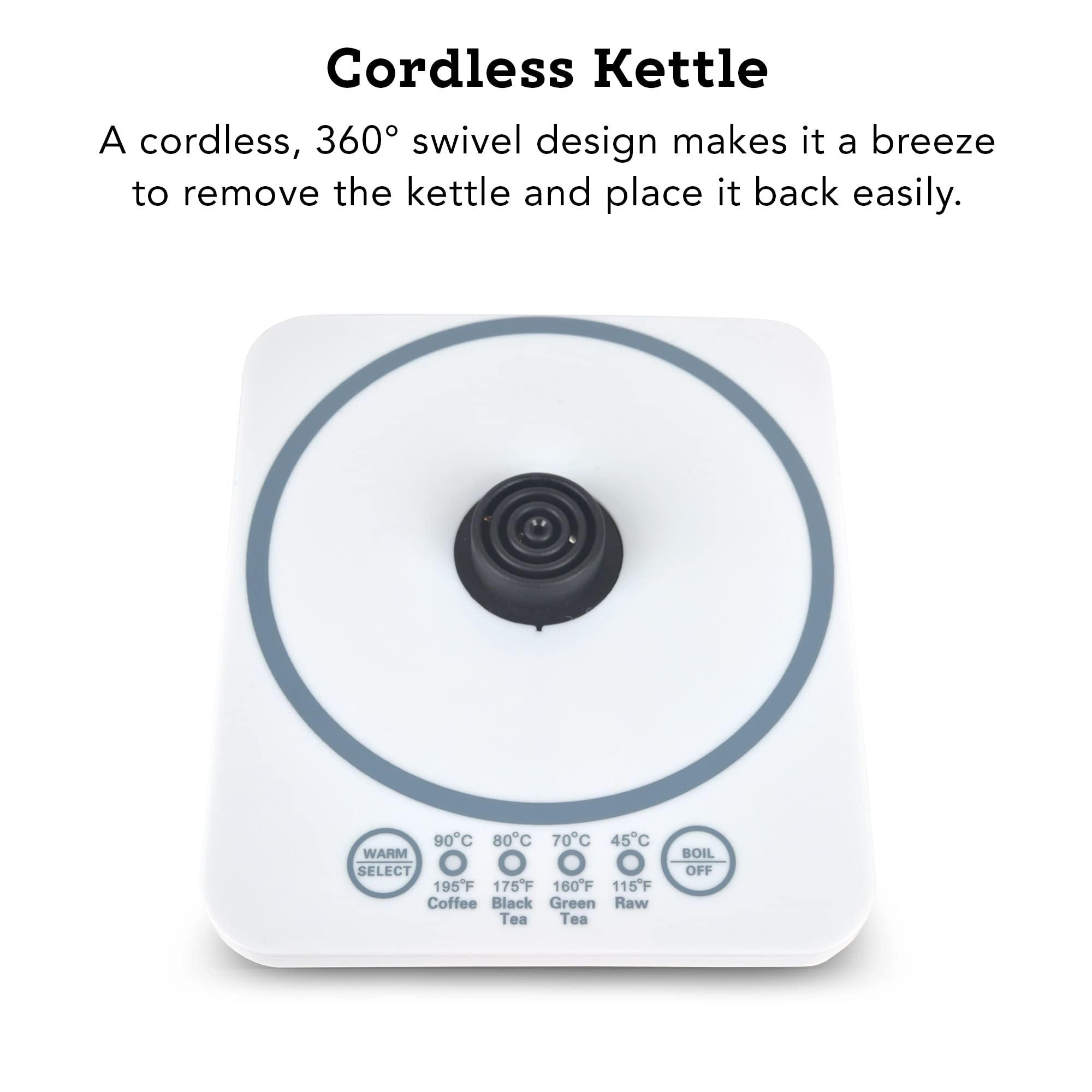 Tribest GKD-450 Raw Tea Kettle - Electric Glass Tea Brewer with Temperature Control, 110V for Home & Office - Perfect for Green Tea, Herbal Tea & Loose Leaf Brewing (White, 9 x 6.75 x 11 inches)