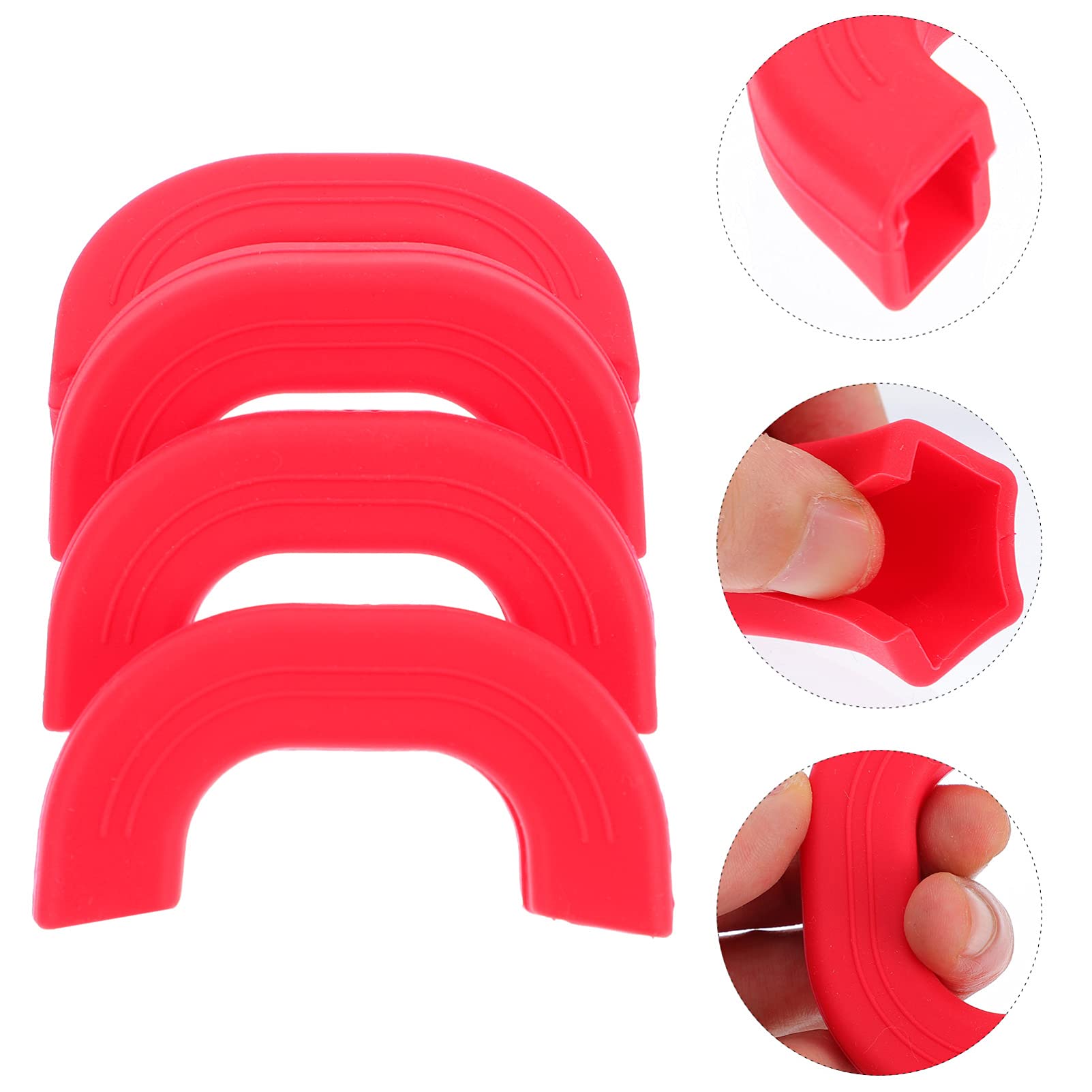 HANABASS 4-Piece Silicone Hot Pan Handle Holder Set - Heat Resistant, Non-Slip Grip Replacement for Frying Pans, Griddles & Oven Pots - Perfect for Cooking, Baking & Kitchen Safety