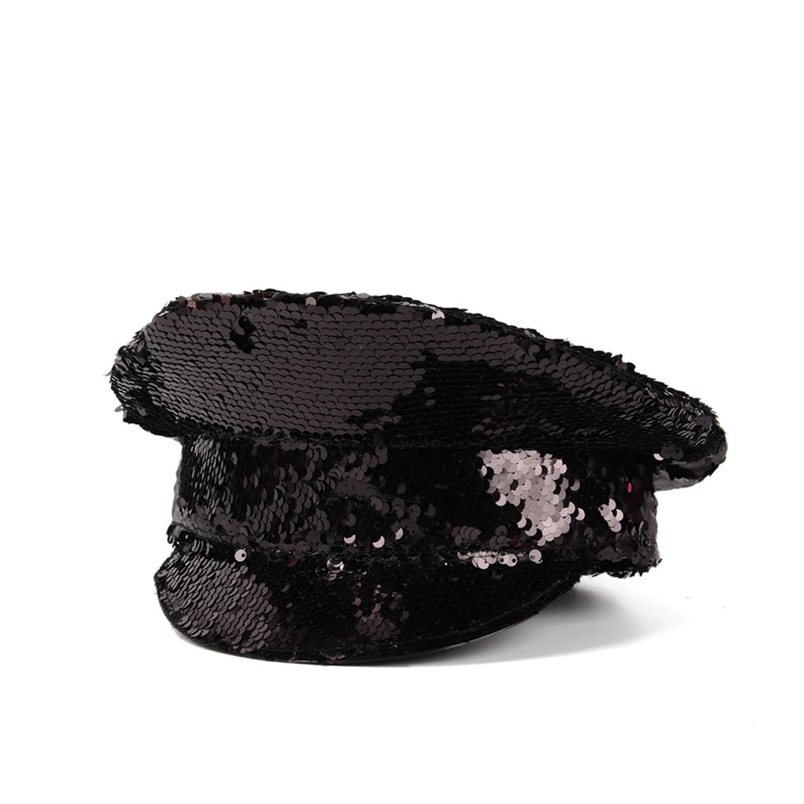Women's Sequin Military Halloween Hat - Captain Costume Hat for Cosplay, Bachelorette Parties & Festivals | Perfect for Halloween, Dance Performances & Themed Events