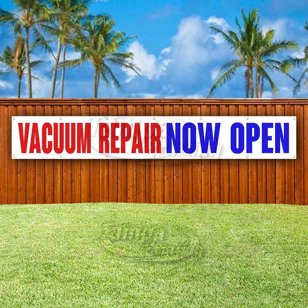 Extra Large 13 oz Heavy-Duty Vinyl Vacuum Repair Banner with Metal Grommets - Single-Sided Sign for Shop Windows & Storefront Advertising