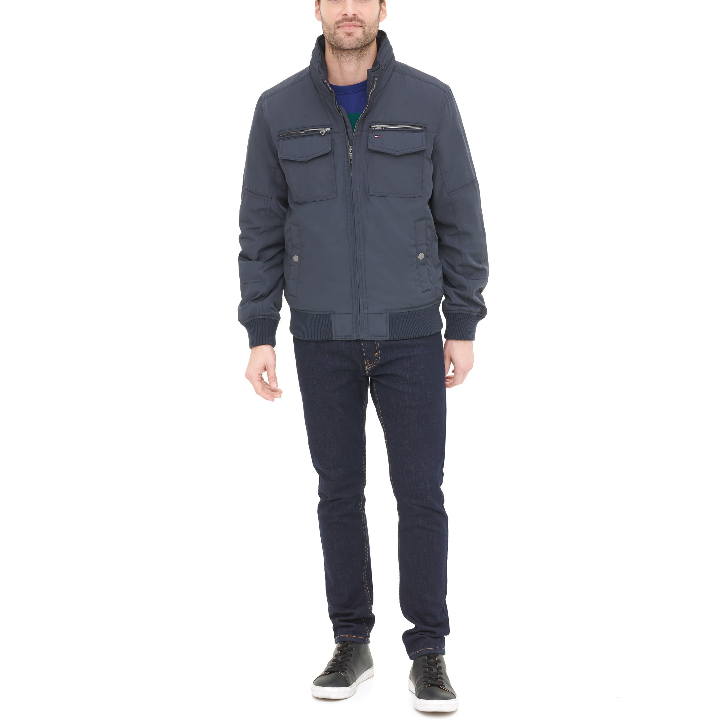 Tommy Hilfiger Men's Lightweight Microtwill Golf Jacket for Men - Breathable & Comfortable (Standard & Big & Tall Sizes) - Perfect for Golfing, Outdoor Sports & Casual Wear