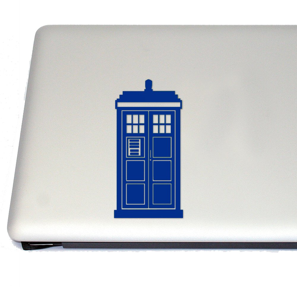 Doctor Who Tardis Vinyl Decal Sticker - Sapphire Blue Cosplay Accessory & Fan Gear for Laptops, Cars, Windows, and DIY Projects