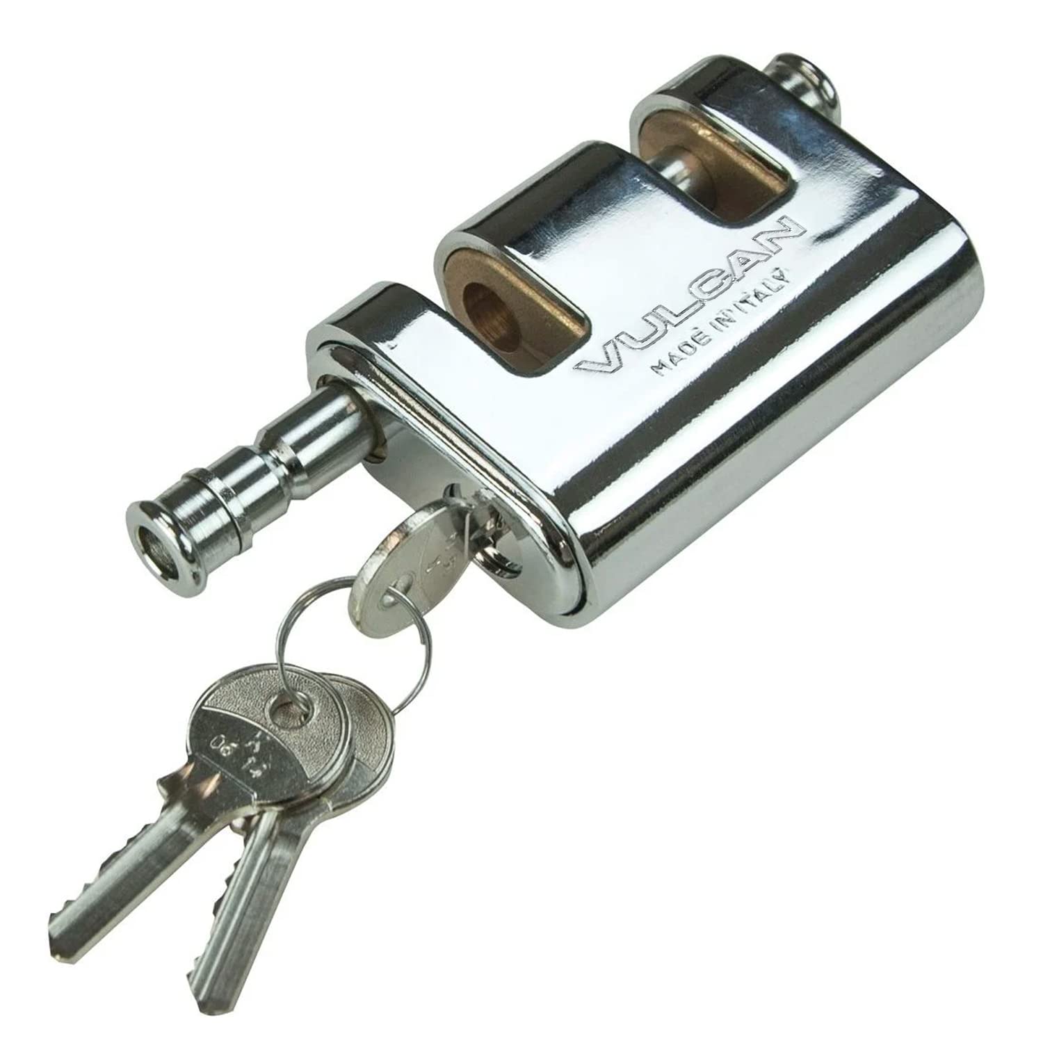 VULCAN Heavy Duty Security Chain and Lock Kit - 3/8 Inch x 6 Foot Case-Hardened Steel - Bolt Cutter Proof - for Motorcycle, Bicycle, Gate, Fence, and Outdoor Equipment Protection