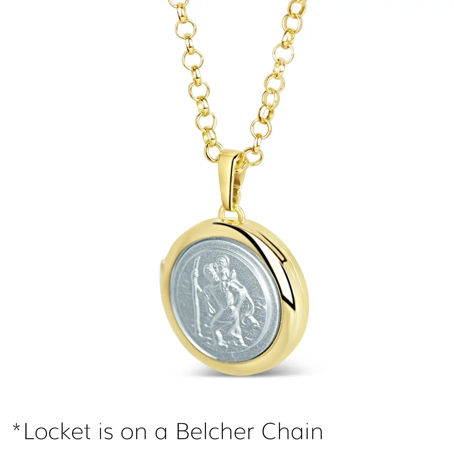 St. Christopher Pendant Necklace for Men - 14K Gold & Sterling Silver Religious Jewelry - Perfect for Travel Protection & Gifts