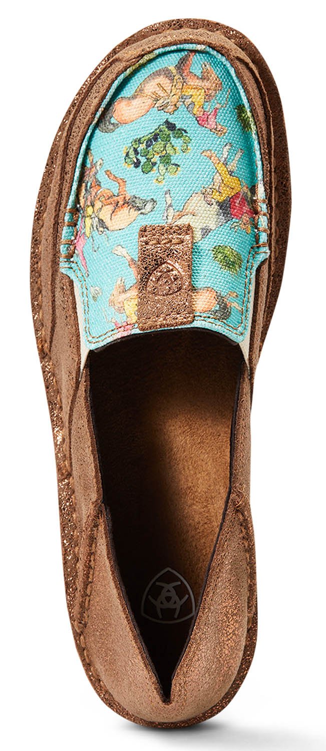 Ariat Women's Cruiser Western Boots - Copper Metallic & Bucking Turquoise - Comfortable Cowgirl Boots for Riding, Dancing & Country Fashion