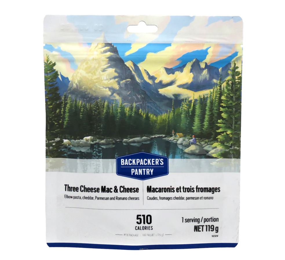 Backpacker's Pantry Three Cheese Macaroni & Cheese - Single Serve Freeze-Dried Meal for Hiking, Camping & Emergency Preparedness