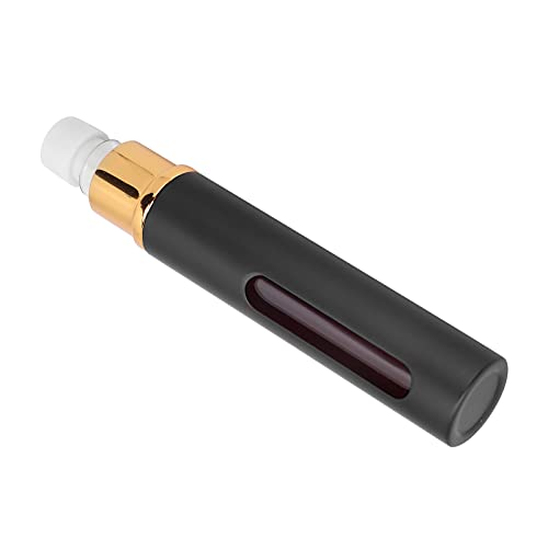 Refillable Roll On Bottles - Visible Alumite Empty Perfume Bottles for Essential Oils, Lightweight & Portable for Travel, Gym, Parties (Black) | Perfect for Aromatherapy & On-the-Go Fragrance Application